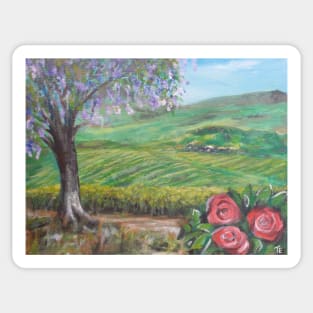 Winery Spring Views Sticker